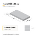 Basotect® Absorber 100x50 cm lichtgrau, EcoBalanced G+