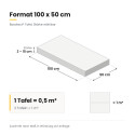 Basotect® Absorber 100x50 cm weiß, 2 cm, EcoBalanced B
