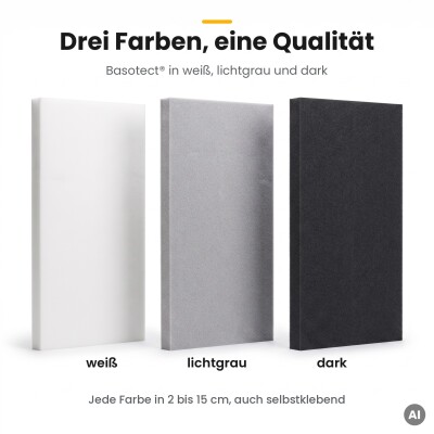Basotect® Absorber 100x50 cm weiß, 12 cm, EcoBalanced B