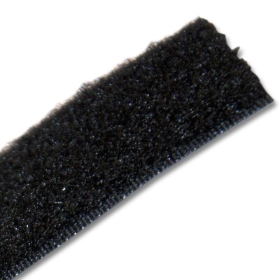Klett- und Flauschband 30mm breit zum Aufnähen schwarz