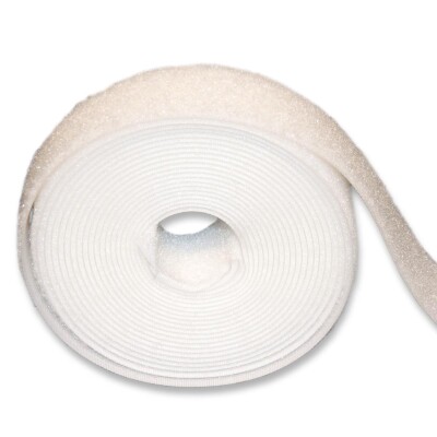 Klett- und Flauschband weiß 20mm breit zum...