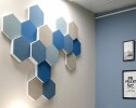 Akustik-Hexagon Basotect® weiß Ø 20 cm mit Beschichtung