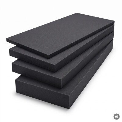 Basotect® Absorber 100x50 cm schwarz, EcoBalanced Dark